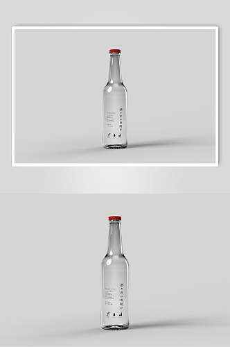 玻璃英文字母瓶子企业包装VI样机