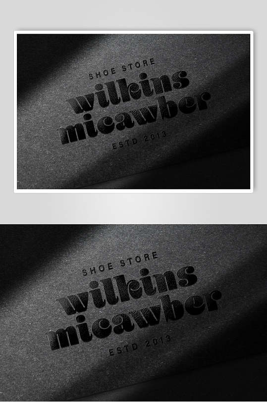 黑灰文字材质样机