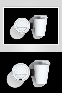 白色奶茶咖啡杯包装样机
