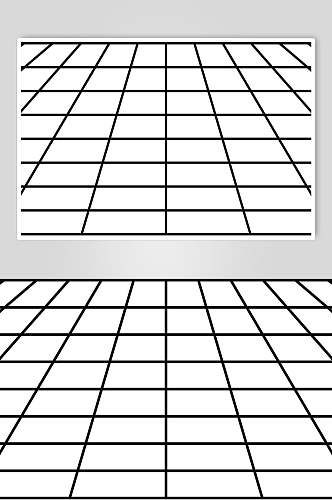 粗线条格子黑白几何图形矢量素材