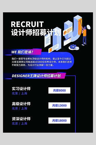 设计师招募计划企业公司招聘海报