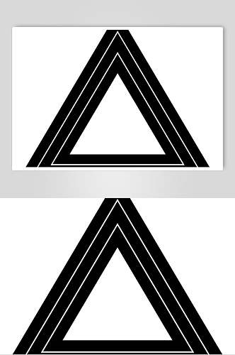 三角形创意黑白几何图形矢量素材