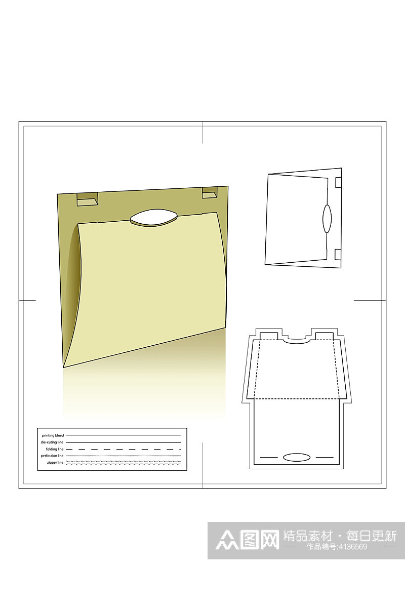 个性创意纸盒包装设计图纸素材
