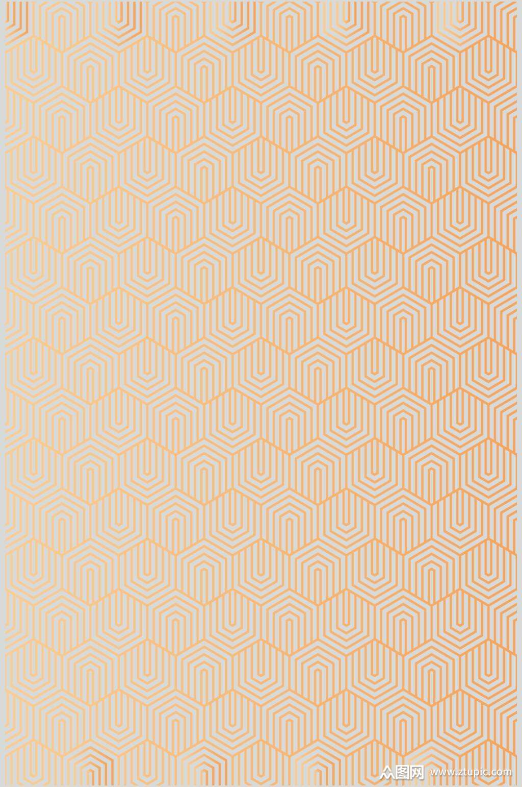 弯曲型传统风底纹图案矢量素材模板下载-编号4132354-众图网