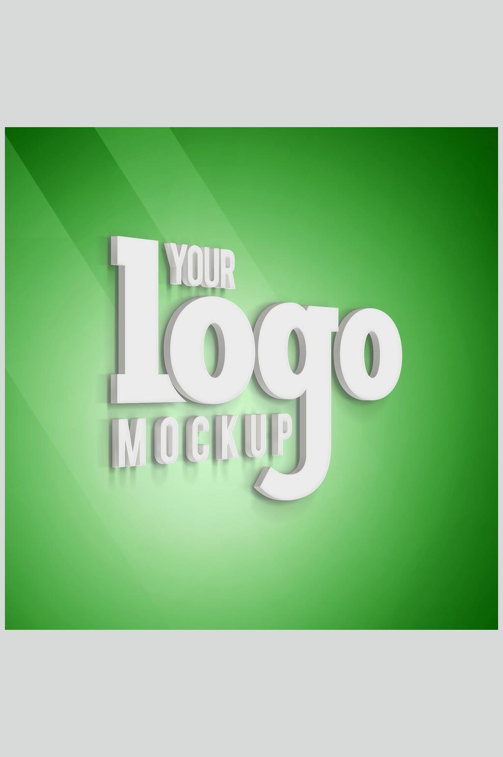 经典绿LOGO样机素材