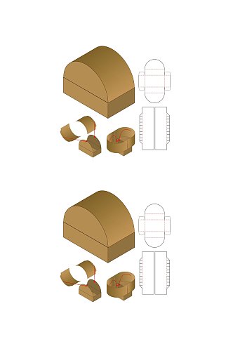 拱形箭头棕产品包装矢量量图纸
