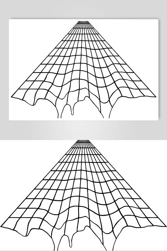 渔网黑白几何图形矢量素材