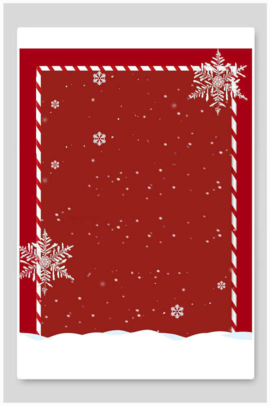高端时尚雪花光点边框红圣诞节背景