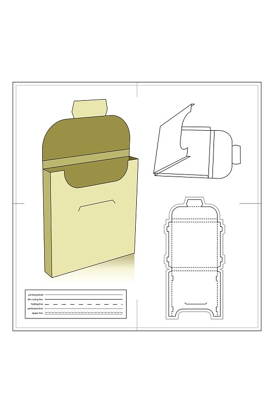 个性创意纸盒包装设计图纸
