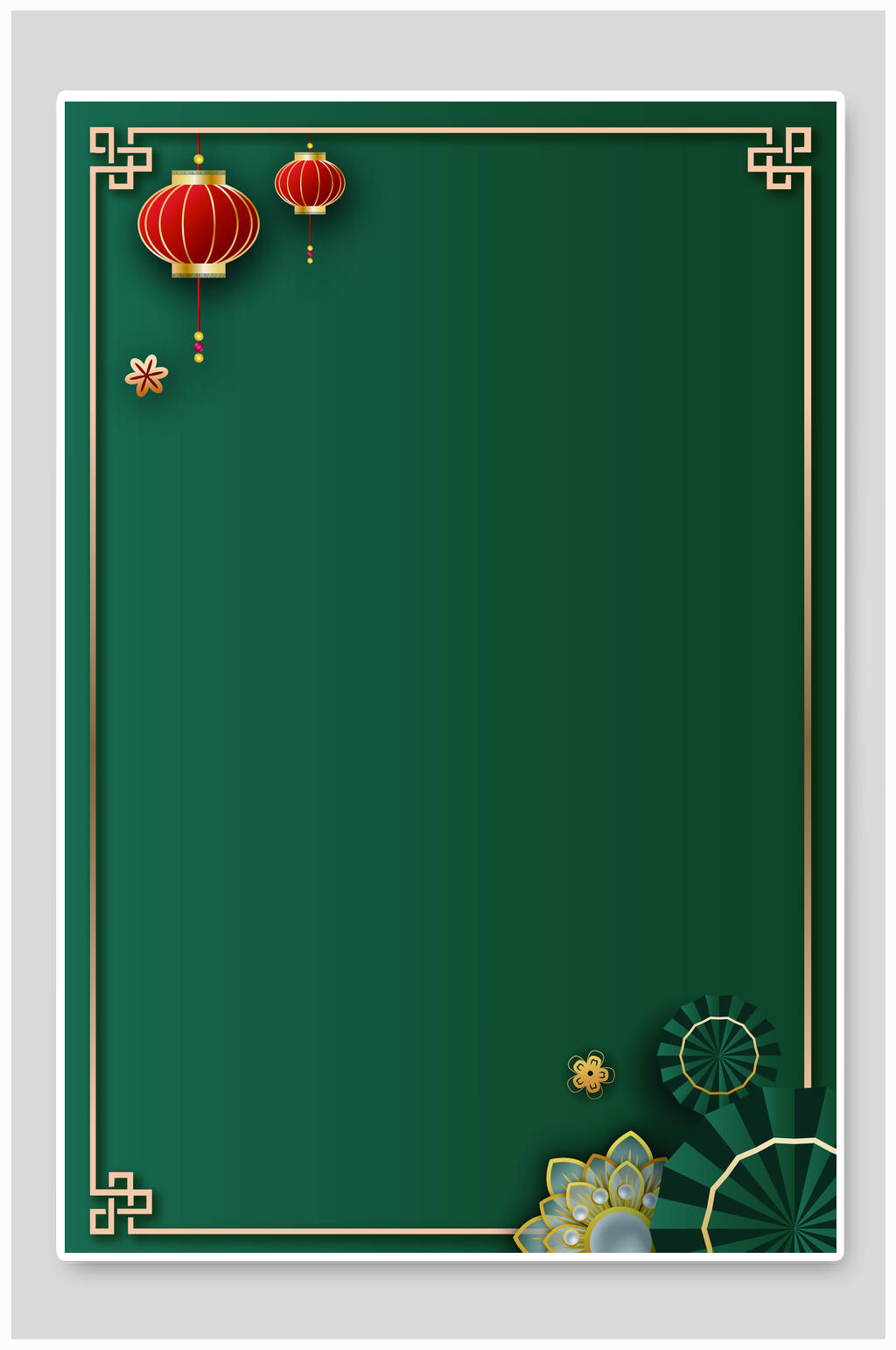 高端时尚灯笼花朵新年喜庆矢量背景素材