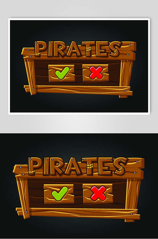 卡通游戏确认框场景插画矢量素材