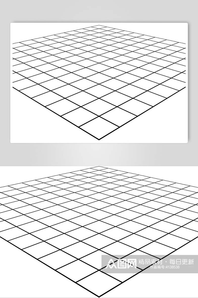 方格黑白几何图形矢量素材素材