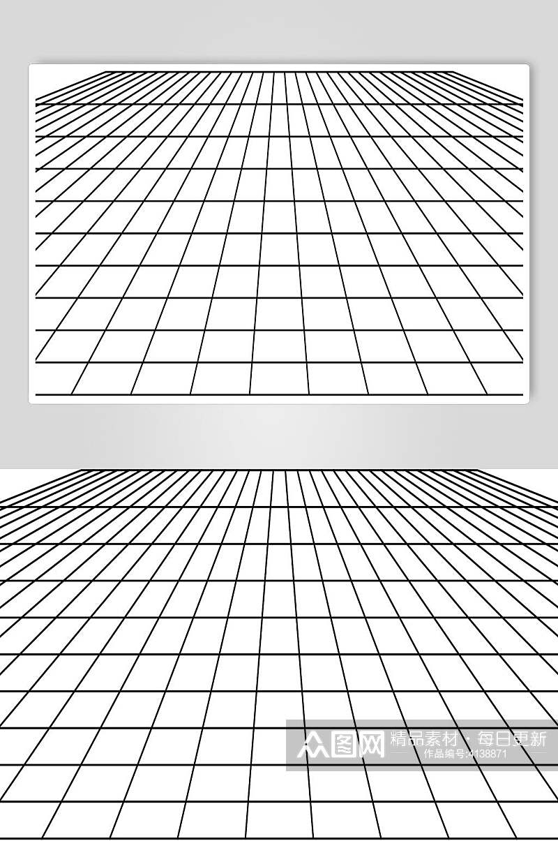简约格子黑白几何图形矢量素材素材