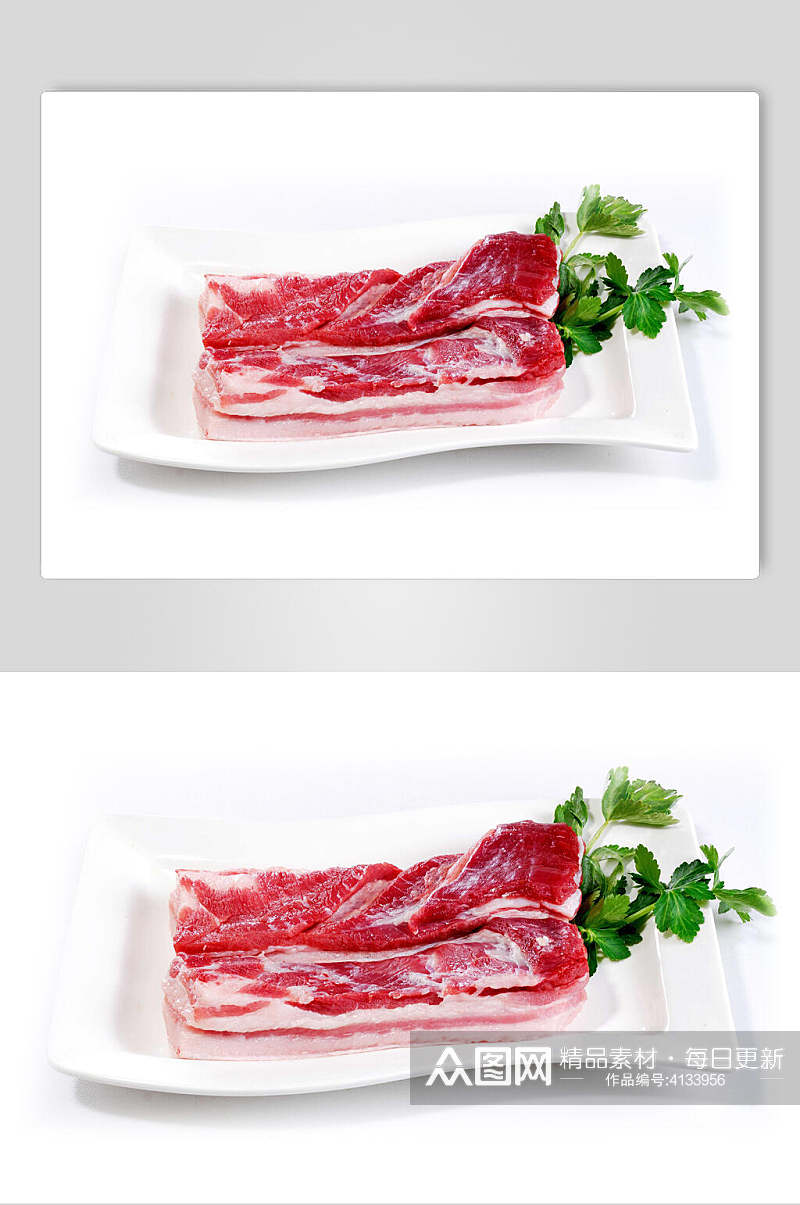 新鲜五花肉猪肉图片素材