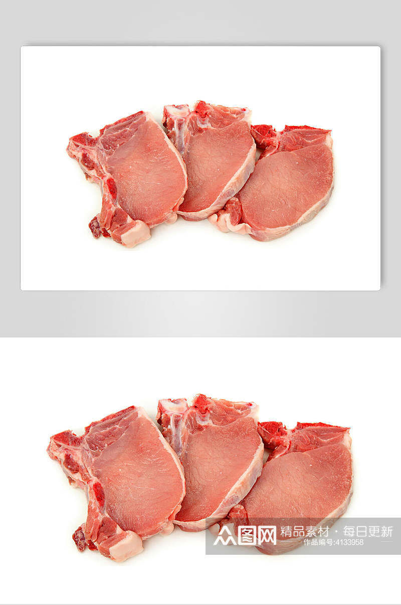 白底食品食材猪肉图片素材