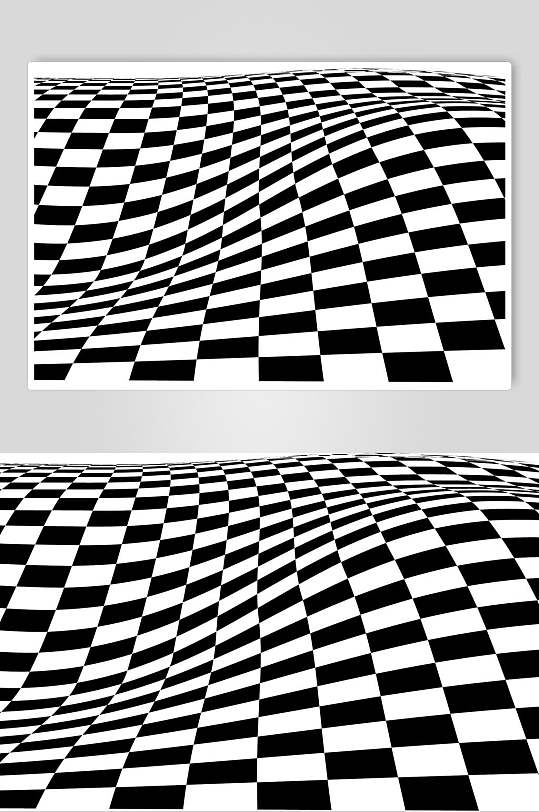 创意格子黑白几何图形矢量素材