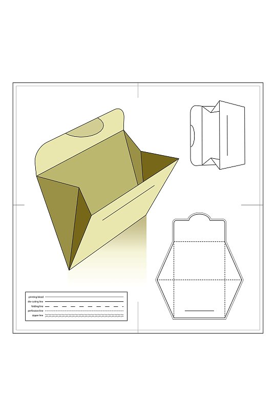 经典商务纸盒包装设计图纸
