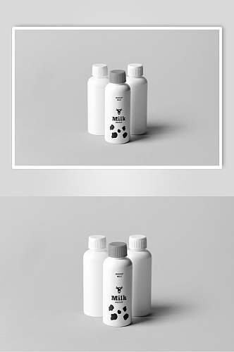 斑点英文字母牛奶包装展示样机