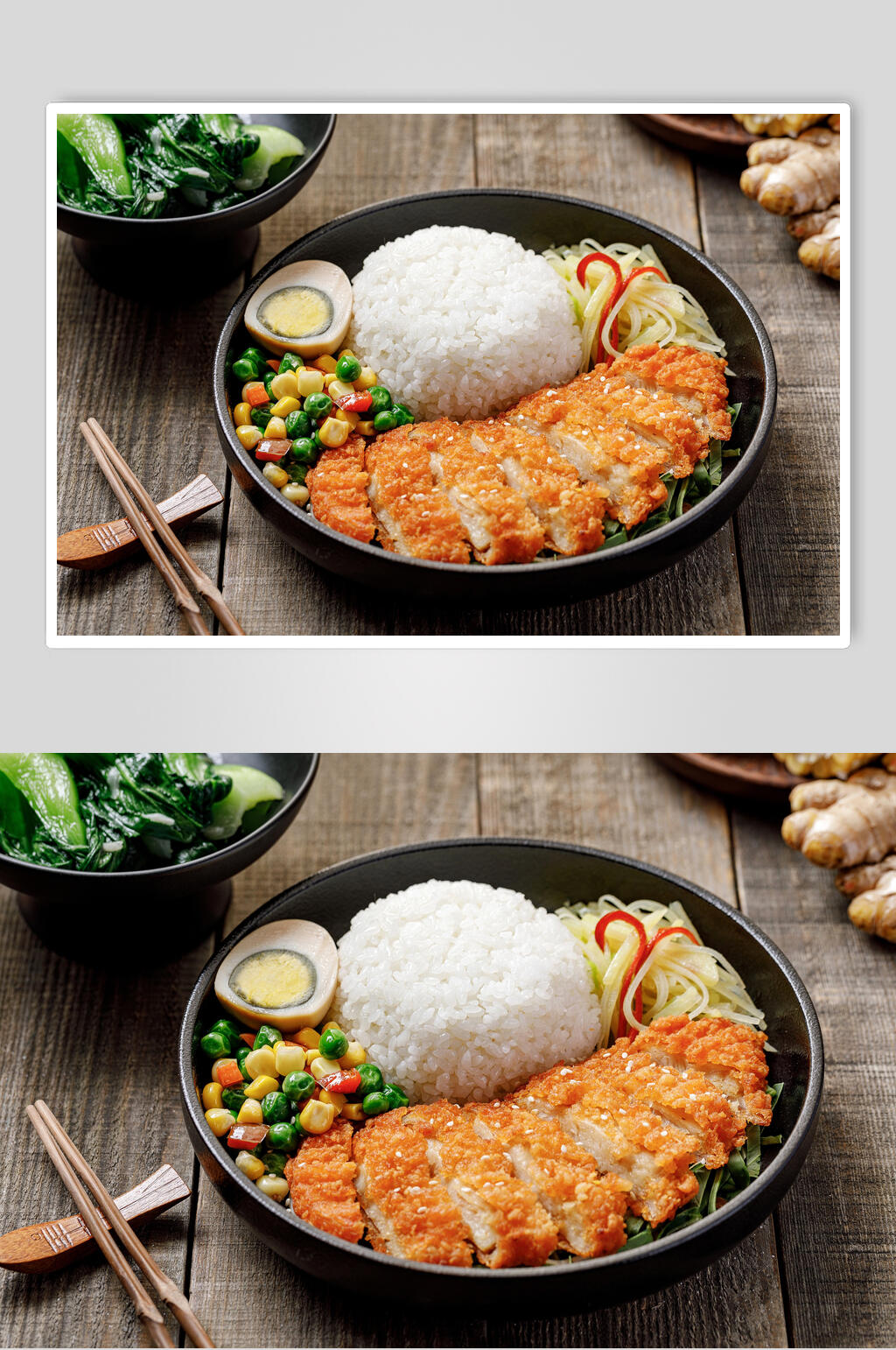 飘香美味烤肉拌饭图片素材