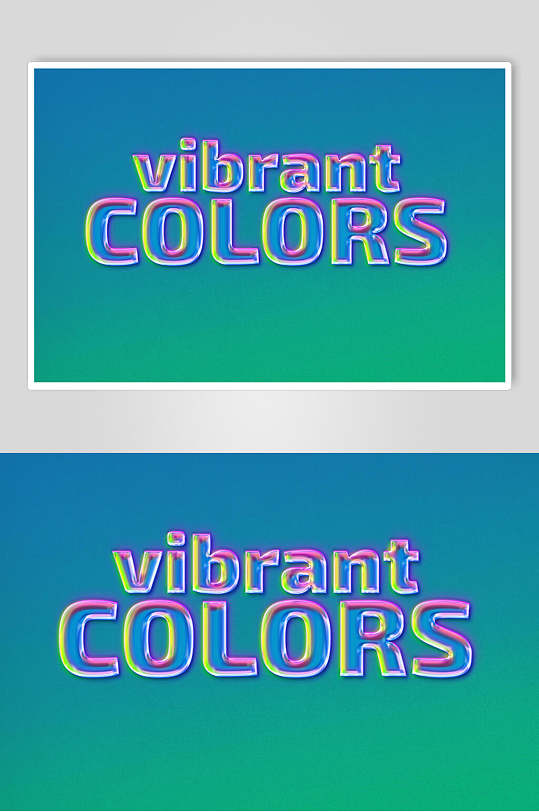 绿色渐变炫彩渐变泡泡艺术字