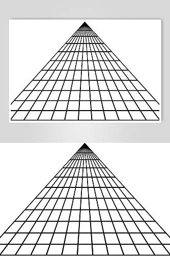三角形黑白几何图形矢量素材