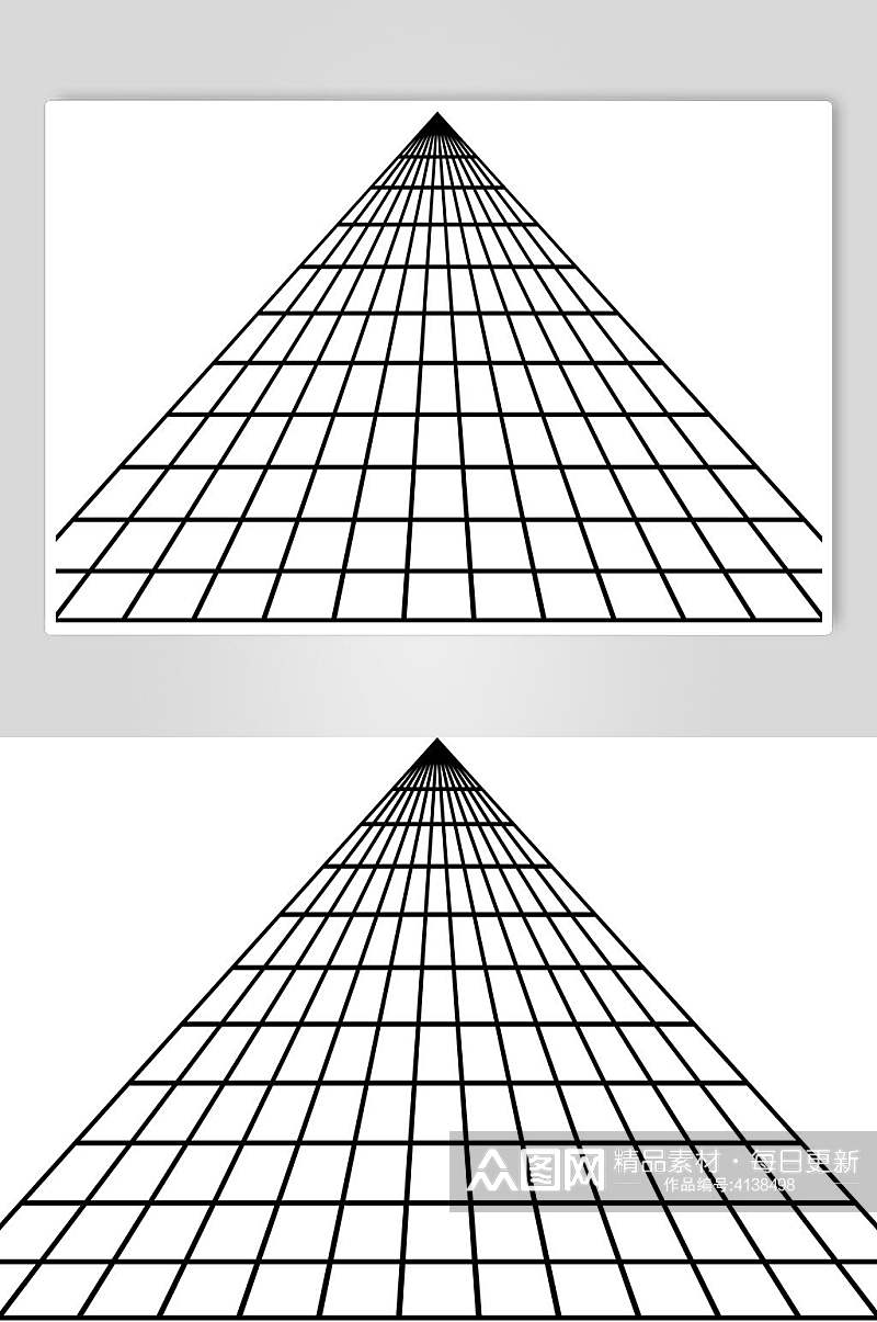 三角形黑白几何图形矢量素材素材