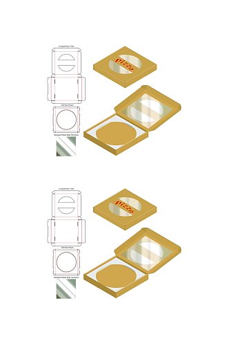 创意图纸设计食物包装矢量图纸