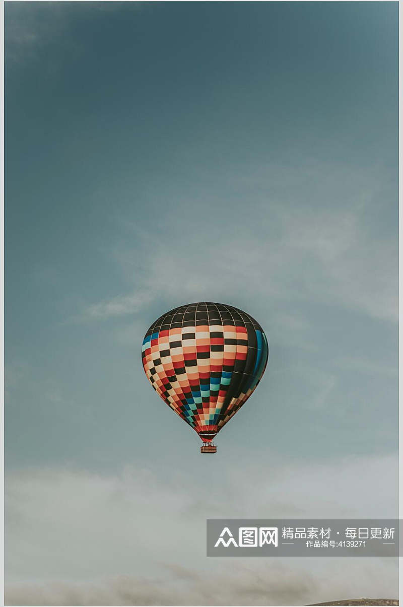 空中的热气球风景图片素材