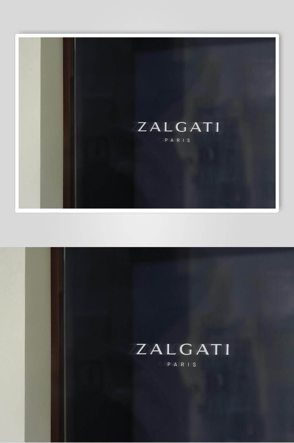 英文字母黑玻璃材质LOGO样机素材