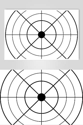 圆形黑白几何图形矢量素材