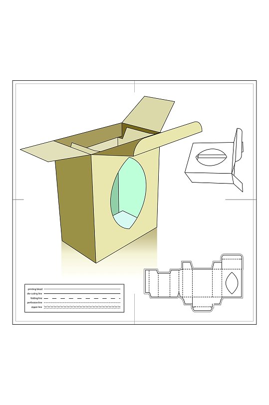 经典商务纸盒包装设计图纸