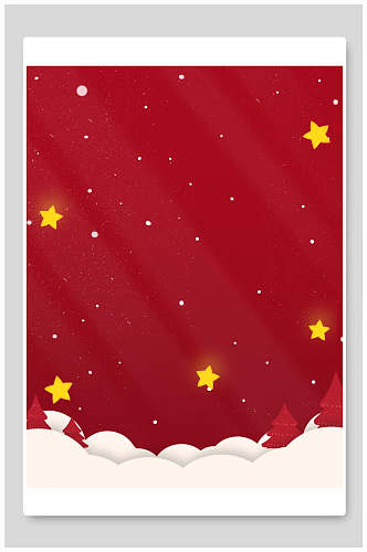 红色大气星星圣诞节背景