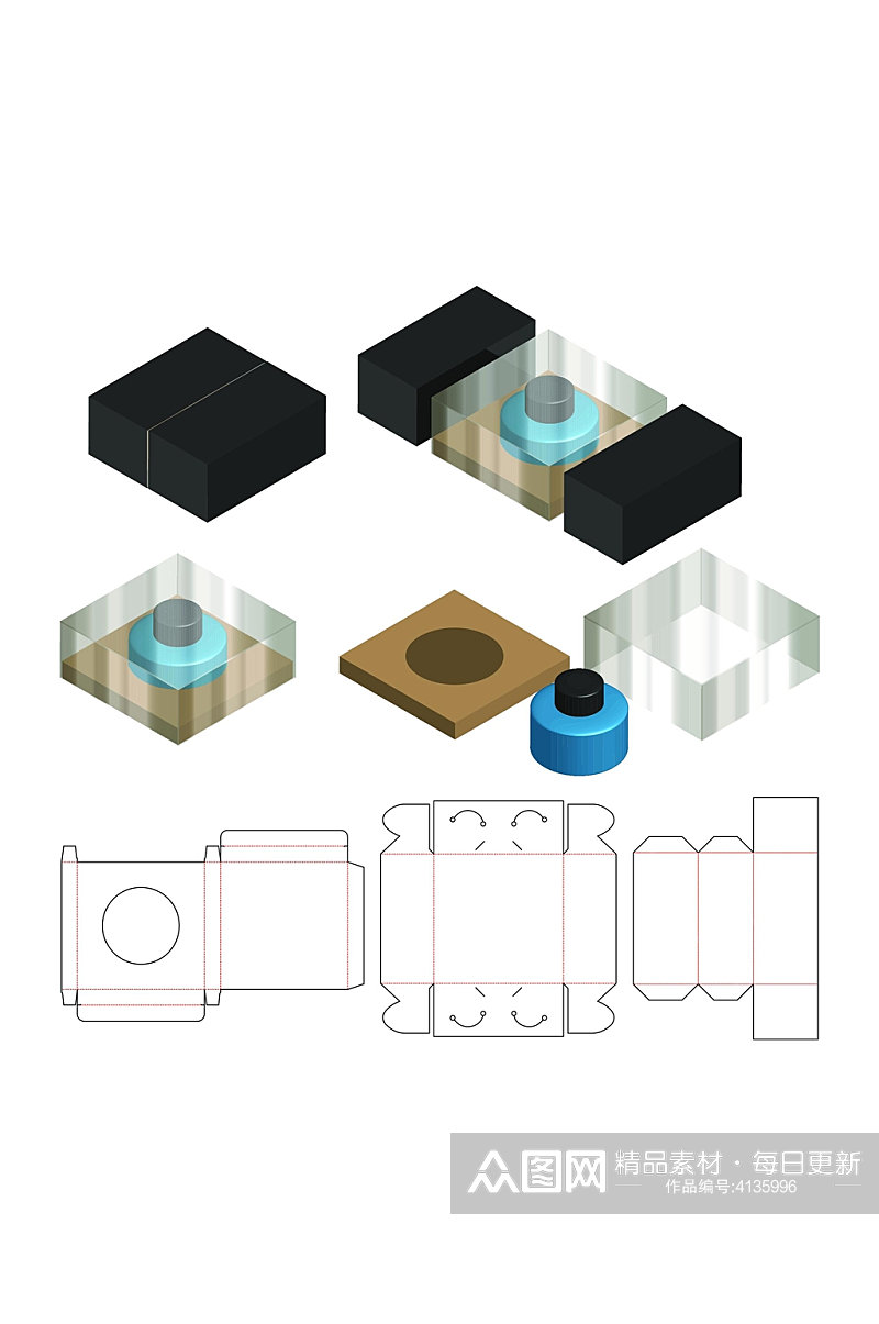 个性图纸设计产品包装矢量量图纸素材