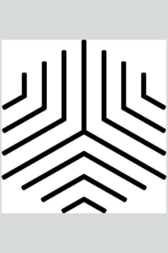 箭头黑白几何图形矢量素材