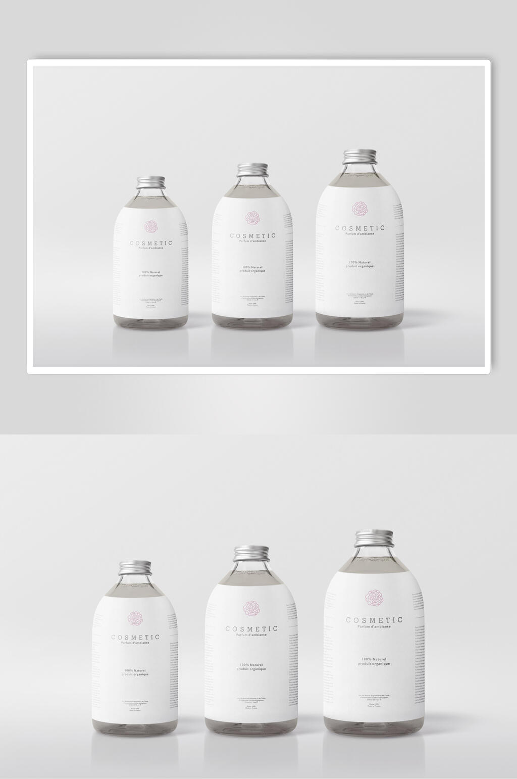 卸妆水天然化妆品护肤品包装样机效果图素材
