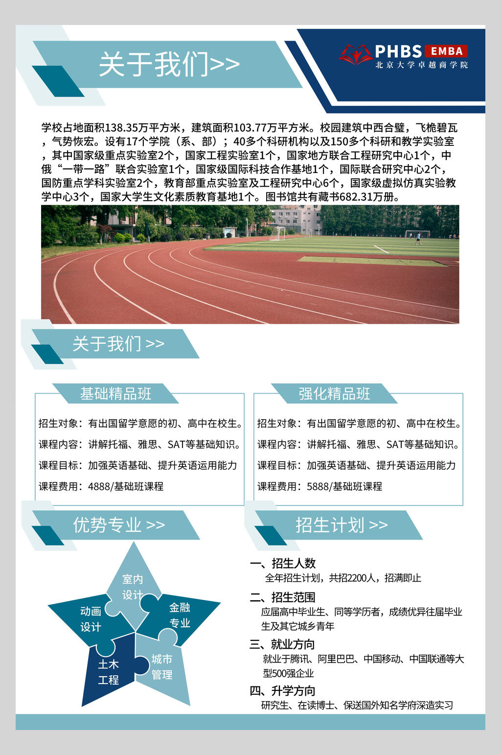 几何时尚招生简章海报素材