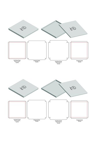 立体方形各式包装设计矢量图纸