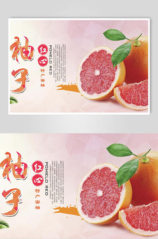 柚子水果展板