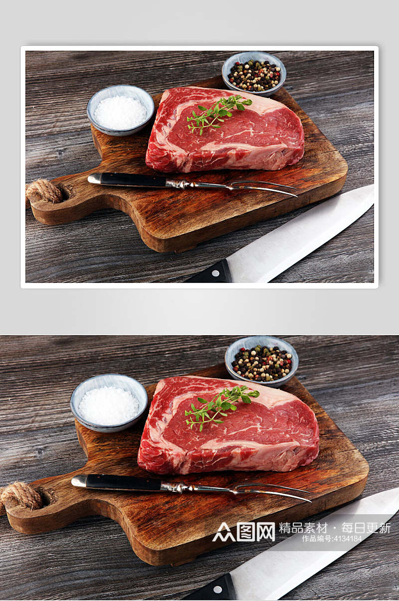 牛排猪肉横图餐饮高清图片素材