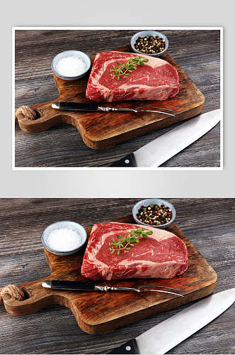 牛排猪肉横图餐饮高清图片