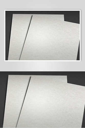 灰白色背景墙纸张单折页展示样机
