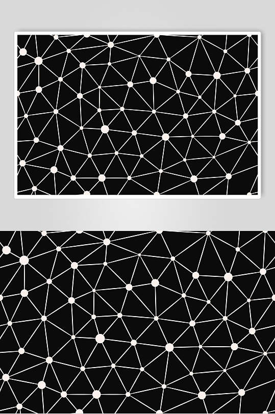 立体几何黑白抽象涂鸦印花图片