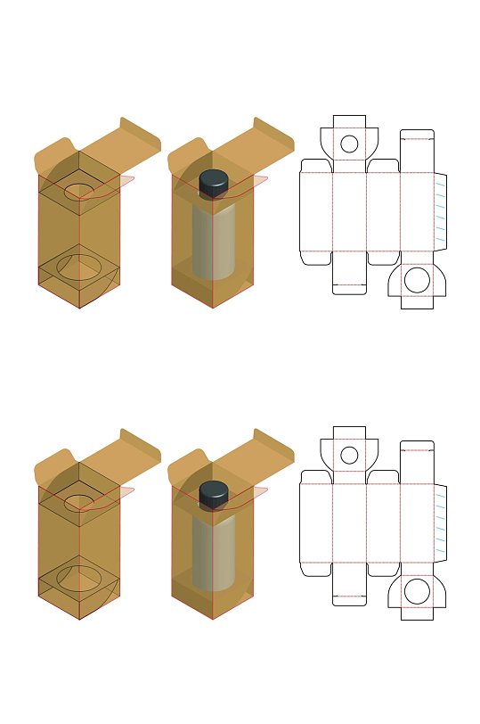 创意图纸设计食物包装矢量图纸