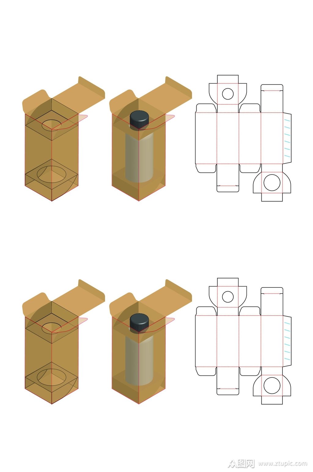 创意图纸设计食物包装矢量图纸素材