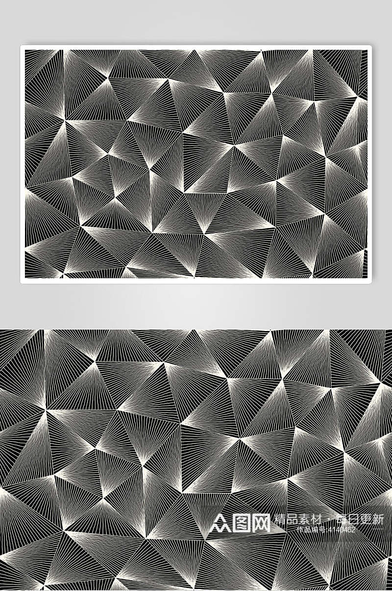 三角立体几何黑白抽象涂鸦印花图片素材