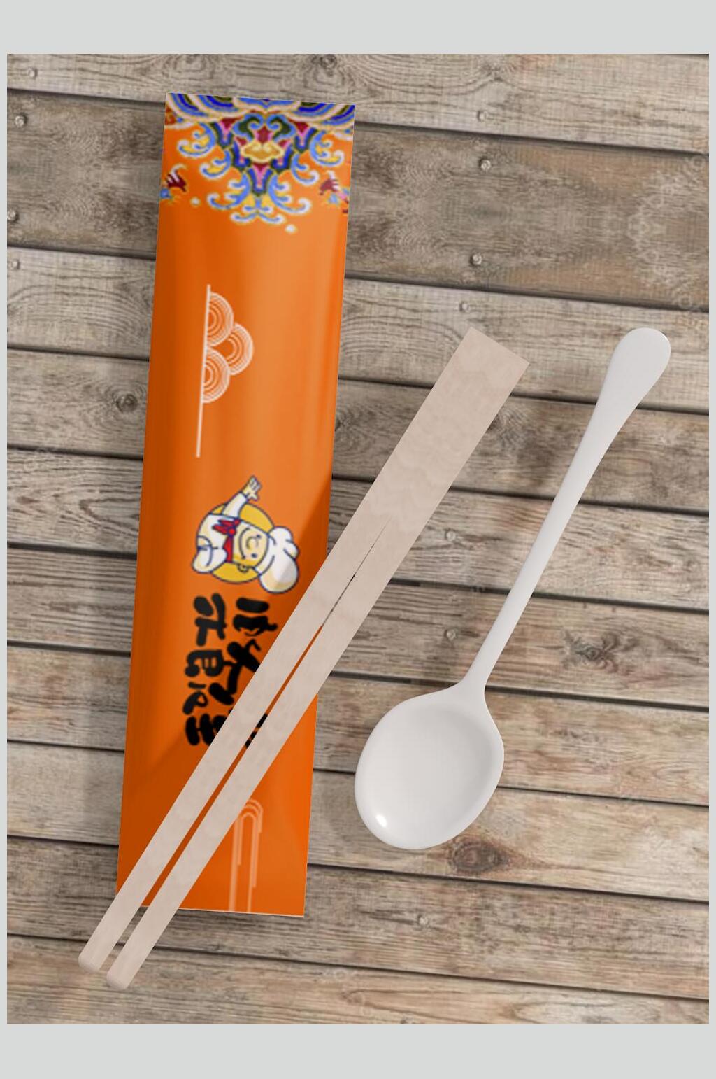 创意一次性餐具筷子样机素材
