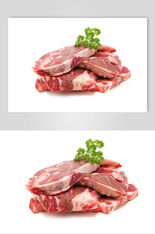 白底猪肉横图食品餐饮图片