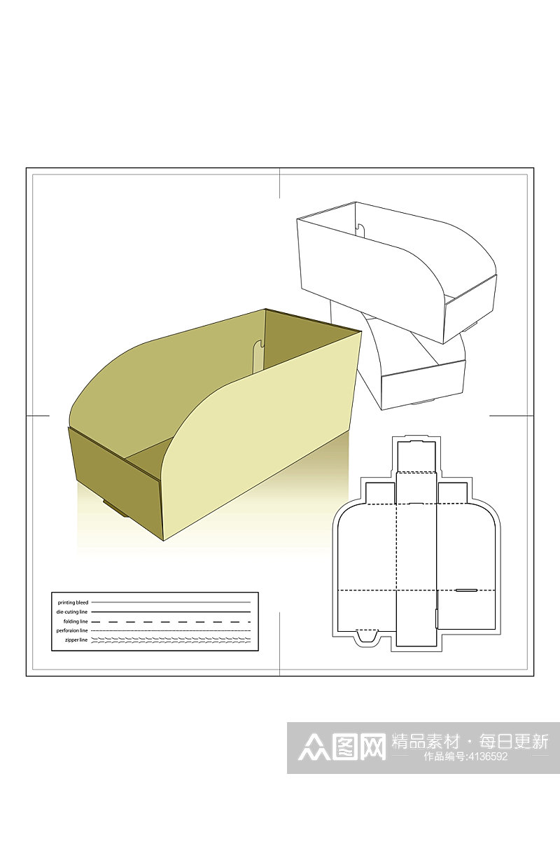 经典商务纸盒包装设计图纸素材