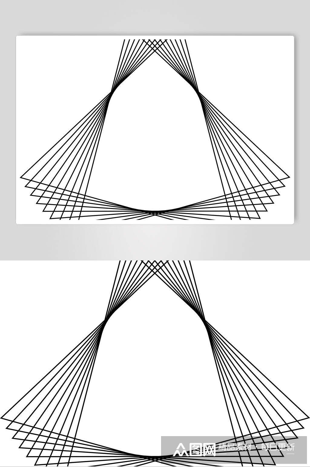 重叠线条黑白几何图形矢量素材素材