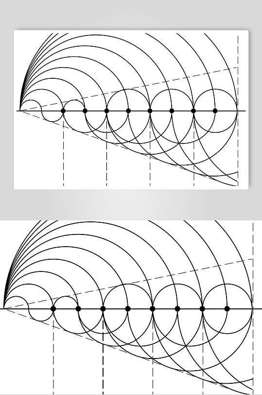创意线条黑白几何图形矢量素材